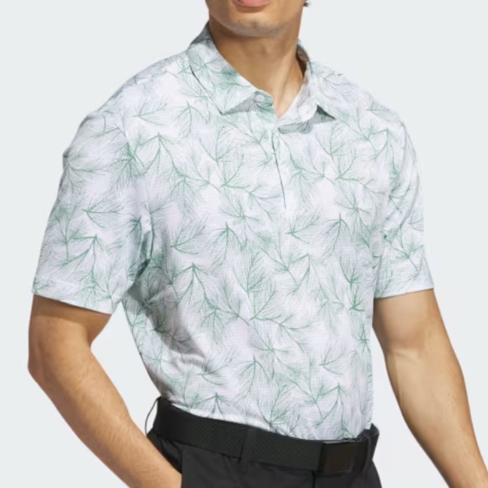 adidas Golf Ultimate365 Mesh Pine Print Shirt - Picture 2 of 15